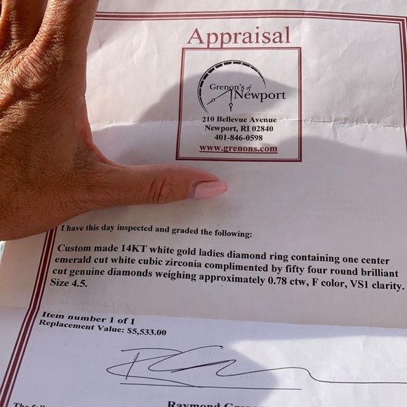 Custom CZ & Diamond Ring - Picture 8 of 10